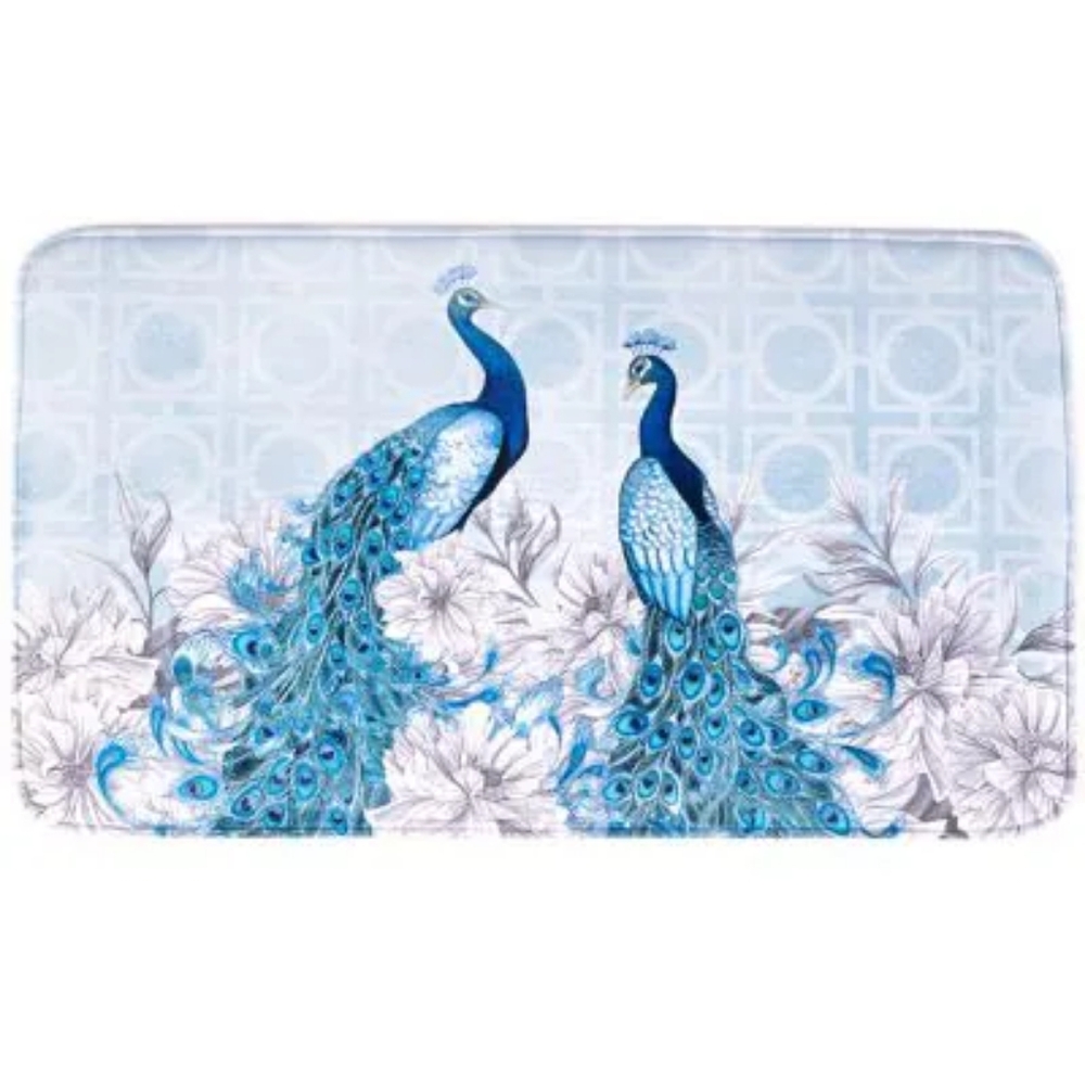 Peacock Bath Rug - Picture 3 of 11
